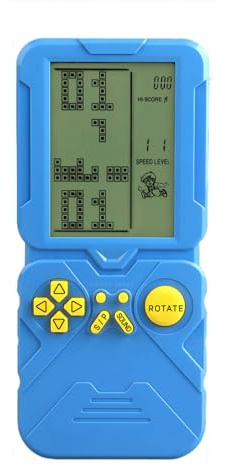 LZYCH 4,5 Block Retro Spielkonsole geeignet für europäische/amerikanische Spieler 23 Spiele Ziegel/Tank einstellbare Schwierigkeit Geschenke für Ehemänner/Freunde/Kinder Puzzle Spielzeug (Blau)