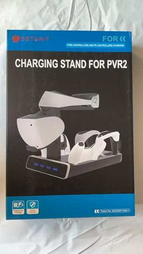 For PSVR2 PS5 Controllers Charging Station, VR Headset Bracket Storage Stand for PS VR2 Move Showcase