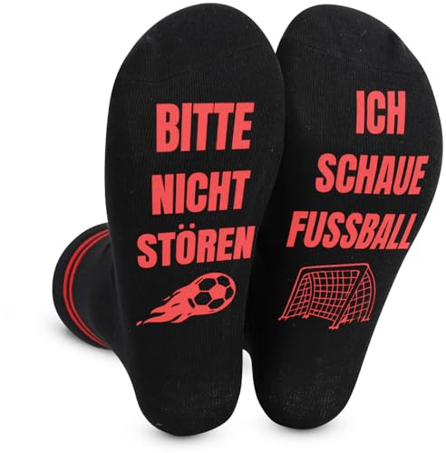 ZoeWei Lustige Fußball Socken für Männer, Fußball Fanartikel Socken Geschenke für Männer Fussball Geschenke Jungen Mann Opa Papa Geburtstagsgeschenk Vatertagsgeschenke