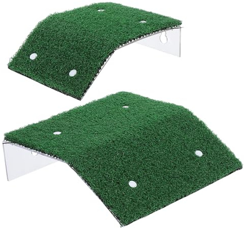 Gatuida Rampa de Escape para Piscina, Verde, Plástico 2 Piezas | Ventosas, Diseño Inclinado Humanitario, 21x20x6cm y 18,5x12x5cm, Rampa Perros Piscina