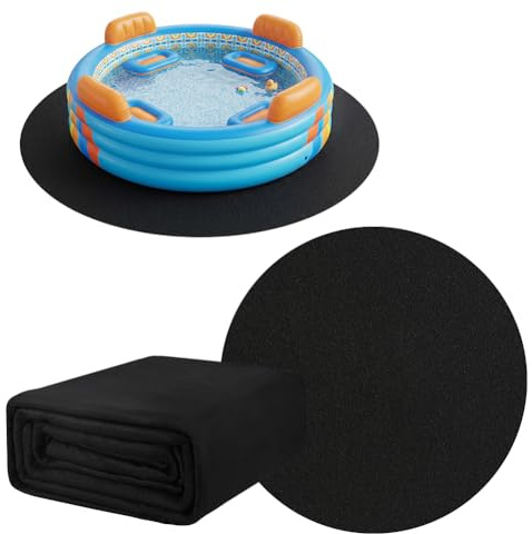 Poolunterlage Unterlage Rund Ø305cm, Schwimmbecken Matte Pool Bodenplane Faltbarer, Pool Unterlage Outdoor, rutschfeste Bodenschutzplane Bodenmatte Runde Poolmatte Whirlpool Unterlage Rund(305cm)