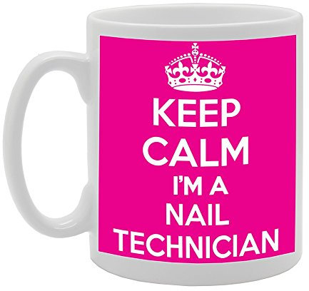 MG1028 Mug en céramique avec inscription « Keep Calm I'M A Nail Technician »