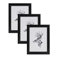 WOLTU Bilderrahmen 13x18cm 3er Set Fotorahmen Holzrahmen mit Passepartout, zum vertikalen oder horizontalen Aufhängen/Aufstellen, Posterrahmen Collage Wanddeko, Schwarz