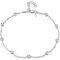 Amberta Italian Sterling Silver Anklet for Women 925 | Adjustable Ankle Bracelets for Women Beaded Heart Summer Jewellery: Singapore