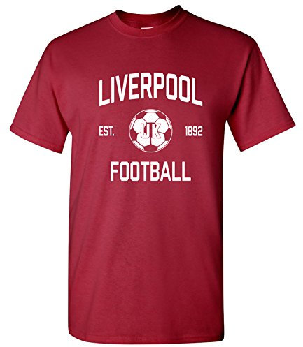 World Classic Soccer Football Arch Cup T Shirt, Liverpool Home Cardinal, XL