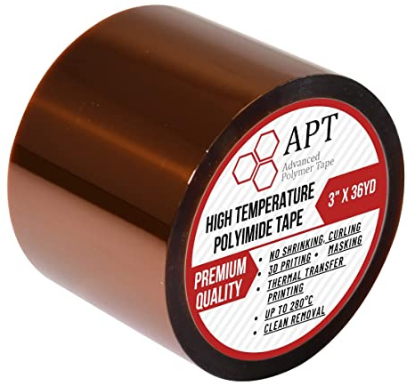 APT, 1 mil épais KAPTON Polyamide ruban adhésif 3'' ambre