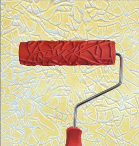 Canjoyn 17,8 cm DIY Gemusterte Farbwalze Dekorative Gummiwalze mit Kunststoffgriff (Modell G2)
