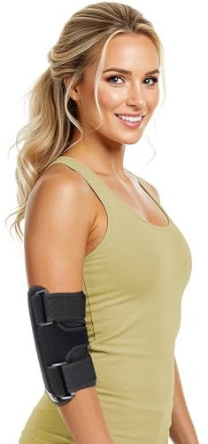 Elbow Splint Tendonitis Elbow Brace | Cubital Tunnel Brace for Sleeping | Tennis Elbow Brace Support & Compression Sleeve Elbow Immobilizer for Ulnar Nerve | Tennis Elbow Brace | Women & Men Fits Most