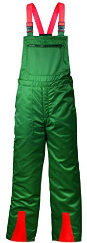 Helmut Feldtmann KG Schnittschutzlatzhose DPLF-geprüft Waldarbeiterhose Grün/Orange 29