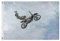 FANTAZIO Gartenflagge Biker Moto Akrobatik Fahne