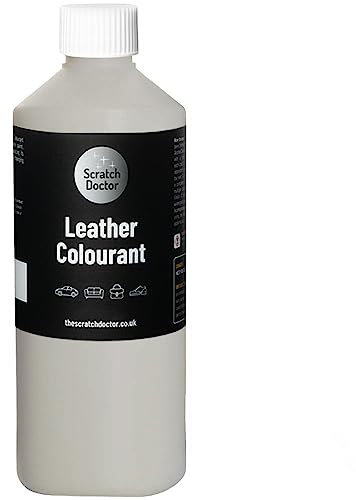 Scratch Doctor Leather Colourant Restore & Repair Leather Faux Vinyl Paint for Furniture Sofas Car Seats Shoes Handbags (Ivory, 500ml)