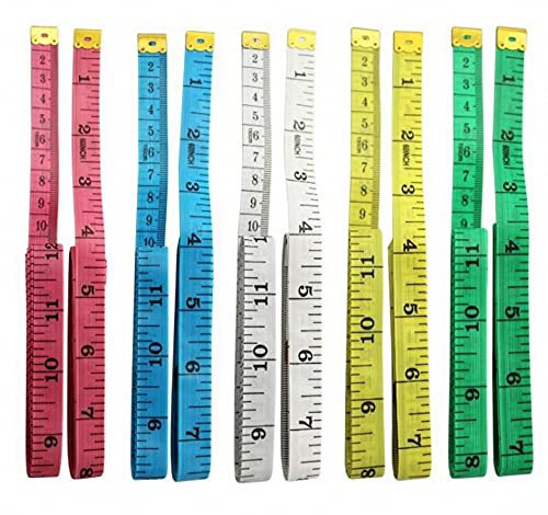 CHSYOO Human Body Tape Measure, 5 x Tape Measure Kits, Doppelseitige Flexible Tailoring Lineal 60 Zoll/1.5M Büro Measure Zubehör