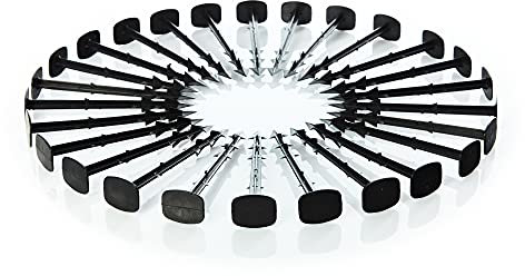 PLANT NATURES Erdanker Bodenanker Erdnägel | Extra Stark - aus UV beständigem Kunststoff | Ideal für Gartenvliese Sandkastenabdekungen Unkrautvliese Allzweckplanen | 50x Stück - Schwarz 15cm Länge