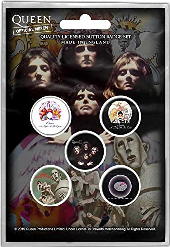 Early Album - Set di 5 spille per badge Rock Band Freddie Mercury Group Design