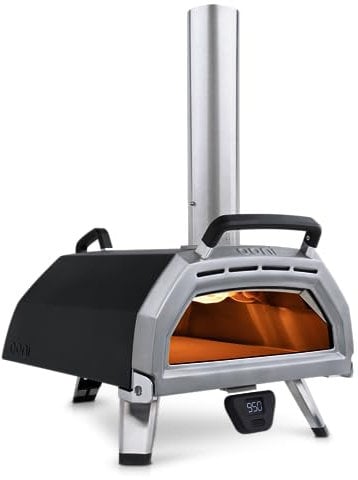 Ooni Karu 16 Multi-Fuel Outdoor Pizza Oven - Wood and Gas Pizza Oven with Pizza Stone & Intergrated Thermometer, Makes 16 Inch Pizzas, Outdoor Cooking Grill