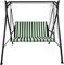 Il Tuo Artigiano Design Cuscino Fasciato per dondolo da Giardino - Dondolo 2 posti, Dondolo 3 posti, Dondolo 4 posti - Made in Italy (2 posti - 110x55 cm, Bianco E Verde)