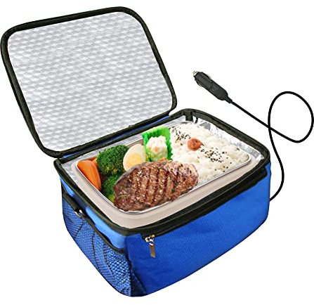 Huamengyuan 12V Four De Voiture Portatif,BoîTe à Lunch ChaufféE RéChauffeur De Nourriture De Voiture Mini Four à Micro-Ondes pour Voiture pour Road Trip/Camping/Pique-Nique/Famille Rassemblement