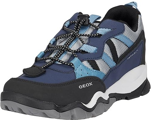 Geox J MONTRACK Boy B ABX Sneaker, Navy/Grey, 38 EU
