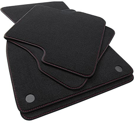 tuning-art 5J-236 Luxus Fußmatten passend für Mercedes E-Klasse W213/S213 2016-2023, Naht:Rot