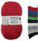Ferner Wolle Lungauer Sockenwolle 6fach uni | mit Merinowolle mulesingfrei | Sockengarn 6-fädig einfarbig | dicke Strumpfwolle zum Stricken oder Häkeln | 150g 425m (LU6-07 rot)