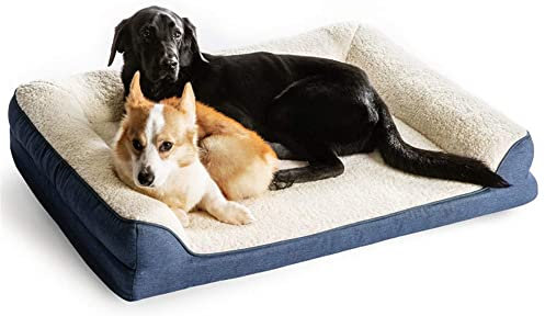Katzenbett Hauskatzen orthopädisches Haustier-Schlafsofa Eierkiste Memory-Schaum Katzenbett Hundebett Sofa Medium und Couch Abnehmbarer waschbarer Bezug rutschfeste Basis kleine mittelgroße Hunde und