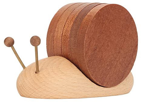 Schnecken-Untersetzer, Holz-Untersetzer-Set, niedliches exquisites Tassen-Untersetzer-Set, Untersetzer mit Magnet, Wärmeisolierung Untersetzer für Zuhause Restaurant