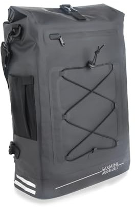 Sarmini 3 in 1 Bicycle Pannier Rack, Bicycle Bag Backpack with Laptop Bag (Black, 25 Litres)