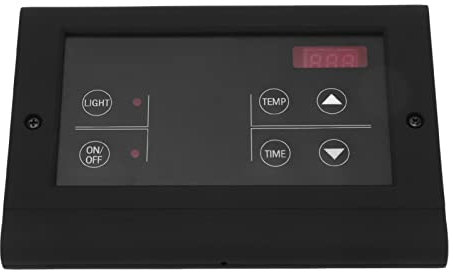 FOLOSAFENAR Digitaler Sauna Controller , kompakte Größe , Wandmontage Dampfmaschinen Controller , 1–12 Stunden Einstellung , 35–110 ℃ Lichtsteuerung , multifunktional für 3–27 kW Saunaofen(Schwarz)