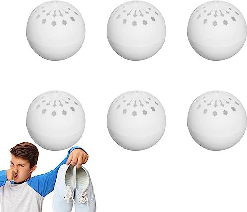 6pcs/pack Sneakerballs Shoe Freshener - Footwear Gym Bag and Locker Deodorizer Balls, Air Freshener Sneaker Shoe Deodorizer Balls - Shoe Odour Eliminators For Shoes (1pack)