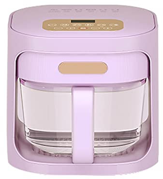 Friggitrice ad aria - Touch screen completamente automatico da 4,5 l/4 QT, forno elettrico caldo, fornello senza olio, friggitrice ad aria con cestello antiaderente in vetro, 8 preimpostazioni,