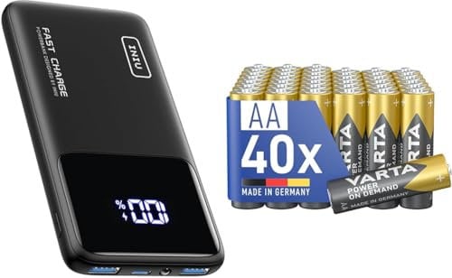 INIU Power Bank & VARTA Batterien AA