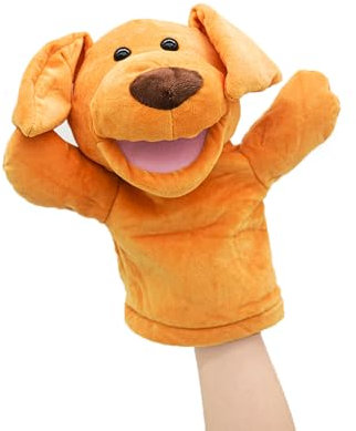 Tiny Heart Handpuppen Welpen Plüschtier Plüschspielzeug Kinder mit funktionierendem Mund Niedlich Weich Realistisch Gefüllte Plüschpuppe Geschichtenerzählen Fantasievoll Lehren Geburtstagsgeschenke