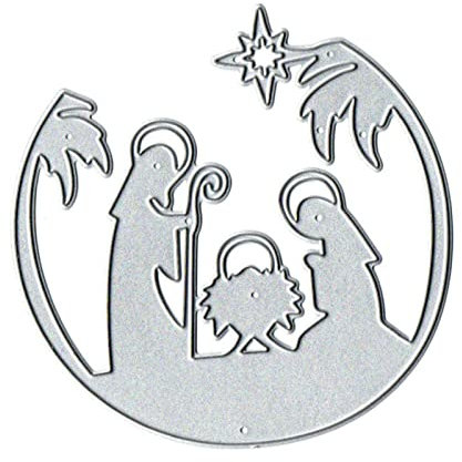 Metall-Stanzformen, Krippen-Prägeschablone, Stanzschablone für Kartenherstellung, Scrapbooking, Papierbasteln, DIY-Vorlage, handgefertigte Metall-Stanzformen