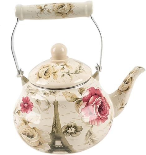 Motif feu de camp à induction - Grand chauffe-eau rapide - Anti-Chinois - Fournitures de dos de chaudière à lait rétro - Théière à gaz - Style restaurant - Service extérieur avec oriental - 1,5 l