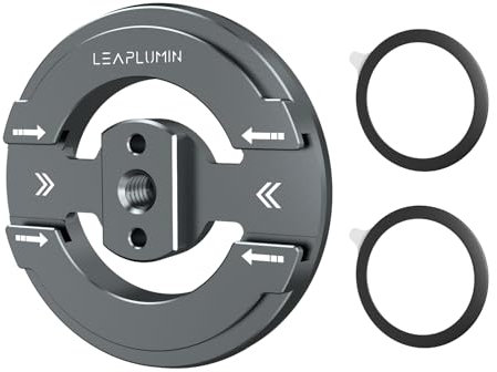 Leaplumin Magnetic Phone Tripod Mount Adapter with Adhesive Magnetic Ring,1/4” Screw Hole Suitable for Ball Head/Tripod,Cold Shoe Design Compatible with Microphone with Hot Shoe Connector