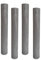4er Pack Rustikale Stabkerzen H:24 cm Ø:3,4 cm - 24 Stunden Brenndauer - dicke Kerzen Dinnerkerzen Tafelkerzen Kirchenkerzen, Farbe:Grau