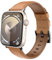 TiMOVO Lederarmband für Apple Watch Ultra/Ultra2 49mm/Serie 10/9/8/7/6/5/4/3/2/1/SE 42/44/45/46mm, Leder Ersatzarmband für Damen und Herren, Braun