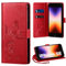 Handyhülle für iPhone SE/7/8 Hülle, Schutzhülle für iPhone SE 2022 PU Lederhülle Tasche Flip Case Kartensteckplätzen Klapphülle Kompatibel mit iPhone SE 2020 Hülle, Rot