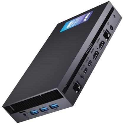 MeLE Overclock X5 Mini PC Dual LAN i5-12450H (jusqu'à 4,4 GHz) Micro PC Petit Ordinateur de Bureau à Double Canal 32GB DDR4 1TB ROM Affichage Quatre écrans, HDMI2.0+DP1.4, 2.4G&5G WiFi, BT5.2