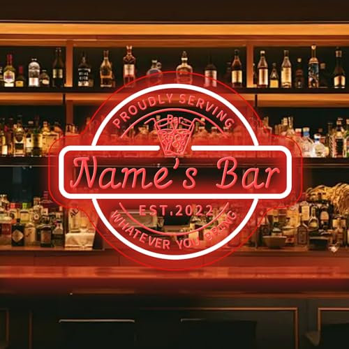 Personalisierte Bar Neon Zeichen LED Leuchten Schild für Shop Store Bar Benutzerdefinierte Bar Zeichen Für Home Bar Wanddekoration Bar Led Neon Zeichen Bar Licht Up Zeichen Neon Kunst