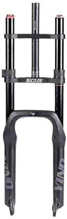 Forcella Mtb 20*4.0 26*4.0 Forcella Fat for bici Forcella con sospensione ad aria da 180 mm for spiaggia Neve Pneumatico 4.0 Forcella for mountain bike Freno a disco Forcelle Rigide Mtb(20x4.0-Double)