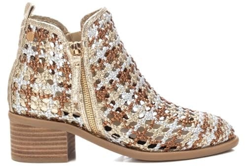 XTI - Freizeitstiefeletten Damen Gold - Bequeme und vielseitige Schuhe - Casual Mode - Modell 14396303 (Größe 40)