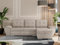 MKS MEBLE Sofa mit Schlaffunktion - Ecksofa mit Schlaffunktion und Bettkasten - Sofa 3 Sitzer - Schlafsofa - Couch - Schlafsofa mit Bettkasten - Umbria L - Beige Stukture