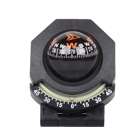 Autokompass Cockpit, KOM-Pass Armaturenbrett, Auto KOM-Pass Und Neigungsmesser, Kugelkompass Outdoor, Dashboard Compass Tragbare Autodeko Zur Richtungsbestimmung