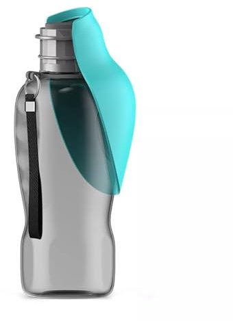 Borraccia portatile per cani, per animali domestici, viaggi, escursioni, passeggiate, 800 ml (verde, 1)