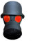 Einzigartige Abdeckung für Anhängerkupplung mit Stahlhelm und Gasmaske, das Fahrzeugzubehör (rot)