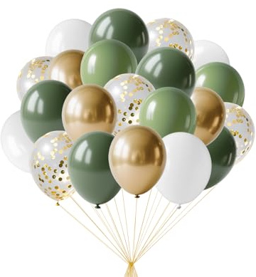 Luftballons Grün, 60 Stück 12 Zoll (30cm) Party Ballons für Geburtstag