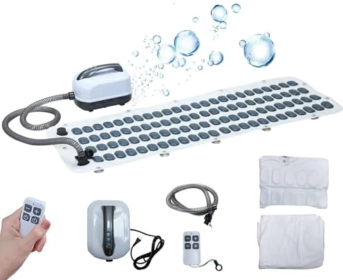 ZXINXIN Home Surfing Massage Bath Mat, 6-Speed Adjustable, Non-Slip, Inflatable Pillow, Wave Massage Mat, Bath Spa Mat for Muscle Relief