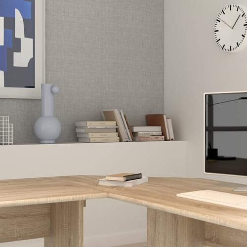 Forte TEMPRA 2 Schreibtisch Verbindungsplatte 70 80, modernes Eckstück für TEMRA 2 Schreibtische, Büro, Holzwerkstoff, Sonoma Eiche Holzdekor, 72 cm breit x 2,2 cm hoch x 72 cm tief