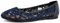 Greatonu Navy Blue Lace Ballet Flats Cut Out Wide Fit Ballerina Pump Shoes 4 UK/37EU
